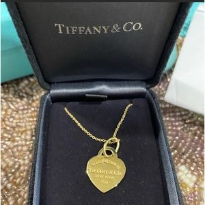 Tiffany and co gold heart yellow tag